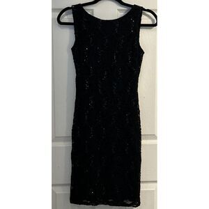 Jump‎ Apparel by Wendye Chaitin Women Black Cocktail Dress M Lace Sequins
